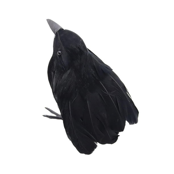 Decoración de cuervos de Halloween Decoración de Halloween Pájaros Cuervos artificiales Decoración para Estilo C