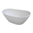 thumbnail image 1 of Contemporary Oval Freestanding Matte Cast Resin Insulated Bath Tub, Matte White - 64 x 33 x 25 in., 1 of 1