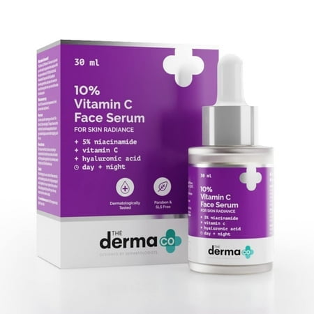 The Derma Co 10% Vitamin C Face Serum With Vitamin C 5% Niacinamide & Hyaluronic Acid 30Ml