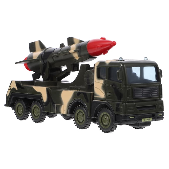 WEUVEB Transport Truck Car Toys Army Green Military Vehicle Model Durable Use 1Pcs