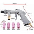 thumbnail image 2 of Sand Blasting Gun Sandblaster + 4pcs Ceramic Nozzles + Extra Iron Nozzle Tip Set, 2 of 5
