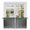Black, variant on Black Grey Tier Curtains, Modern Abstract Diamond Luxury Gradient Light Filtering Kitchen Curtains, 2Pcs Rod Pocket Half Window Treatments Panels for Sink Cafe Cabinet Basement 27.5x45 Inches