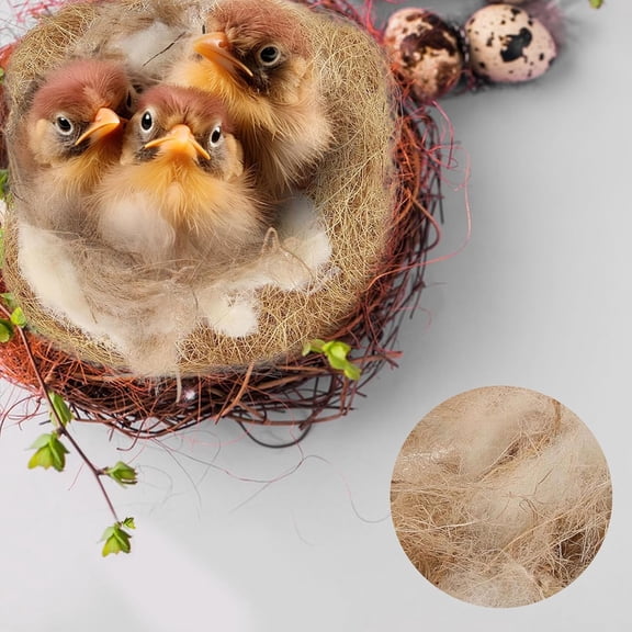 Bird Nesting Material - Bird Nests Bedding Hummingbird Nesting Material Mixing Canary Nesting Material Finch Nesting Material Parakeet Nesting Materials for Cage,Gardens,Tree Trunks(1 PC)