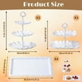thumbnail image 2 of 10 PCS Plastic Cake and Cupcake Stand Set, Cupcake Stand Holder, Dessert Table Display Set, Candy Cake Tiered Tray, 3 Tier Trays for Tea Party, Wedding Bridal Birthday Party Decorations, 2 of 6