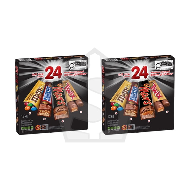 Mars Assortiment de Barres de Chocolat Format Régulier Assortiment - Lot de 2
