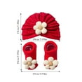thumbnail image 3 of Daznico Baby Wheat Print Hat and Socks Set 2 Piece Floral Cute Adorable Sock Gift Set, 3 of 4