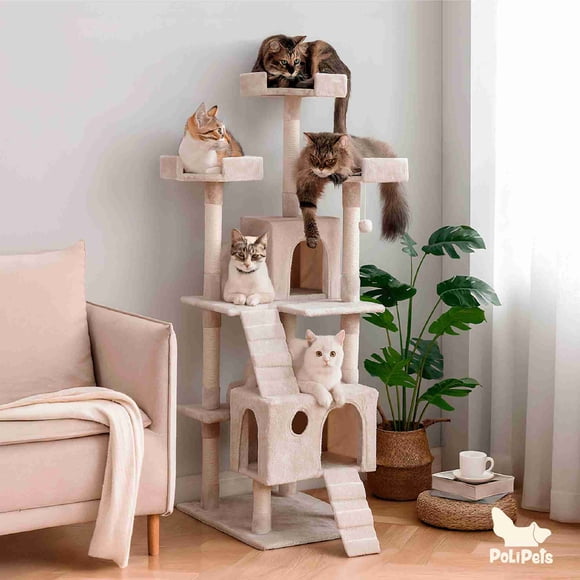 Torre Árbol Rascador Multinivel Poli Pets Rascador con Escalera