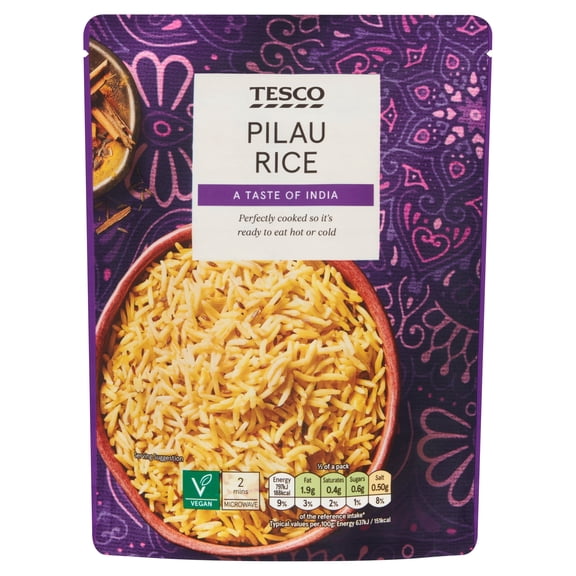 Tesco Microwave Pilau Rice 250G, Imported from Britain