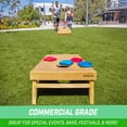 thumbnail image 3 of GoSports 4 ft x 2 ft Commercial Grade Cornhole Boards Set - Includes 8 Regulation Tournament Style Bean Bags - Light Brown, 3 of 6
