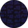 thumbnail image 1 of Ahgly Company Indoor Round Abstract Light Blue Modern Area Rugs, 7' Round, 1 of 4