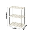 thumbnail image 6 of Plastic and Iron Freestanding Shelving Unit 4 Tier Ventilated Storage Rack with 55lb Per Shelf Capacity for Kitchen Pantry Garage Organization FAJHHA | White, 6 of 8