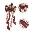 thumbnail image 3 of Large Lattice Sequin Ribbon Bow Christmas Decoration Scene Layout Christmas Tree Top Bow, 3 of 12
