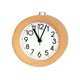 thumbnail image 4 of Reloj despertador redondo de madera con números arábigos, silencioso, retroiluminado, funciona con pilas, naturaleza, 4 of 4