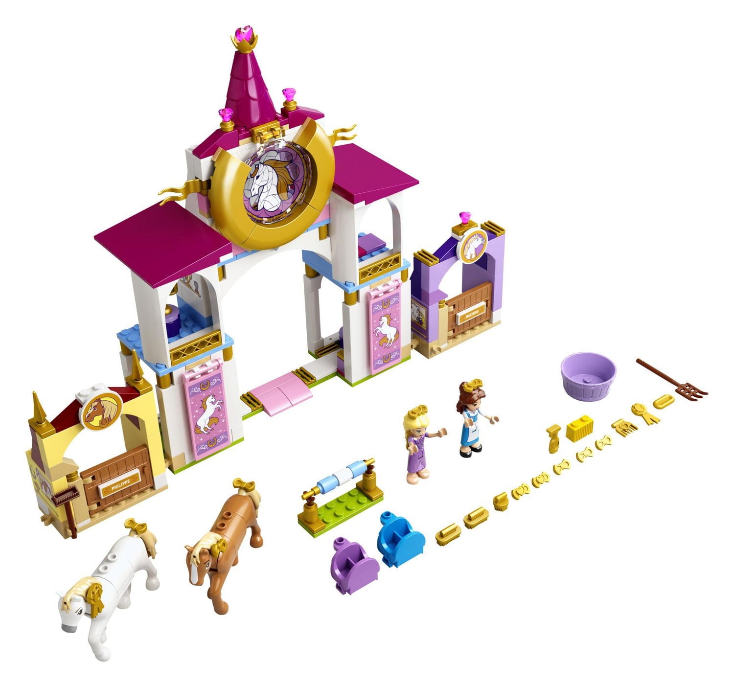 LEGO Disney Belle and Rapunzel’s Royal Stables 43195 Toy Building Kit (239 Pieces)