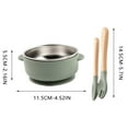 thumbnail image 3 of Children's Cutlery Set,3-Piece Baby Food Bowl Set,Food Grade Silicone Bowl,Stainless Steel Inner Liner Bowl,Infant Toddler Dining Set,Weaning Food Bowl,Easy Clean Baby Bowl, 3 of 5