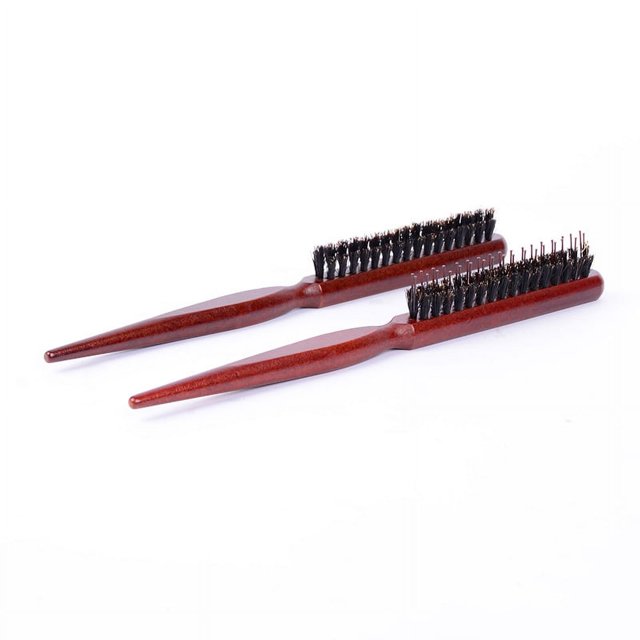 Peine de tres filas para el cabello, peine para la punta del cabello, peine para el cabello rizado y esponjoso, peine para el cabello con aguja de nailon, herramienta de maquillaje de belleza