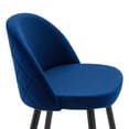 thumbnail image 5 of Modway Cordial 25.5" Velvet & Metal Counter Stools in Black/Navy (Set of 2), 5 of 10