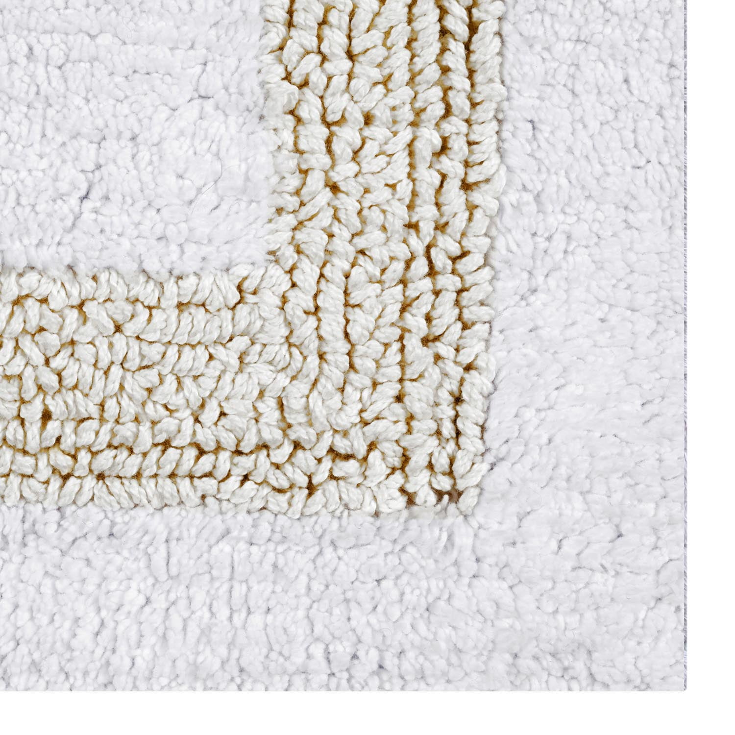 Better Trends 30'' Round Shape Bathroom Rug with Reversible Backing 100% Cotton Water Absorbent, Machine Washable Hotel Collection - White/Ivory