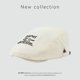 thumbnail image 2 of Gorra plana Gatsby Newsboy para hombre, gorra Sally, de algodón, color blanco, 2 of 2