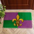thumbnail image 4 of Mardi Gras Front Door Mat Indoor Entrance 17x29 Inch, Seasonal Holiday Fleur de Lis Decorative Doormat, for Outdoor Entrance Floor Rugs DM130, 4 of 6