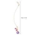 thumbnail image 2 of Unique Bargains 1 Pc Pearl Chain Bow Letter K Water Cup Pendant for Travelling Purple Alloy, 2 of 5
