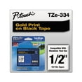thumbnail image 3 of Brother Genuine P-touch TZE334 1/2" Gold on Black Laminated Label Tape, 3 of 6