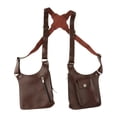 thumbnail image 1 of Bolso de hombro doble para axila, bolso tipo cartera, bolso para axila, para viaje, recuerdos de fiesta para hombres Marrón, 1 of 8