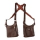 thumbnail image 1 of Bolso de hombro doble para axila, cartera antirrobo, funda para viaje, fiesta de hombres Marrón, 1 of 8