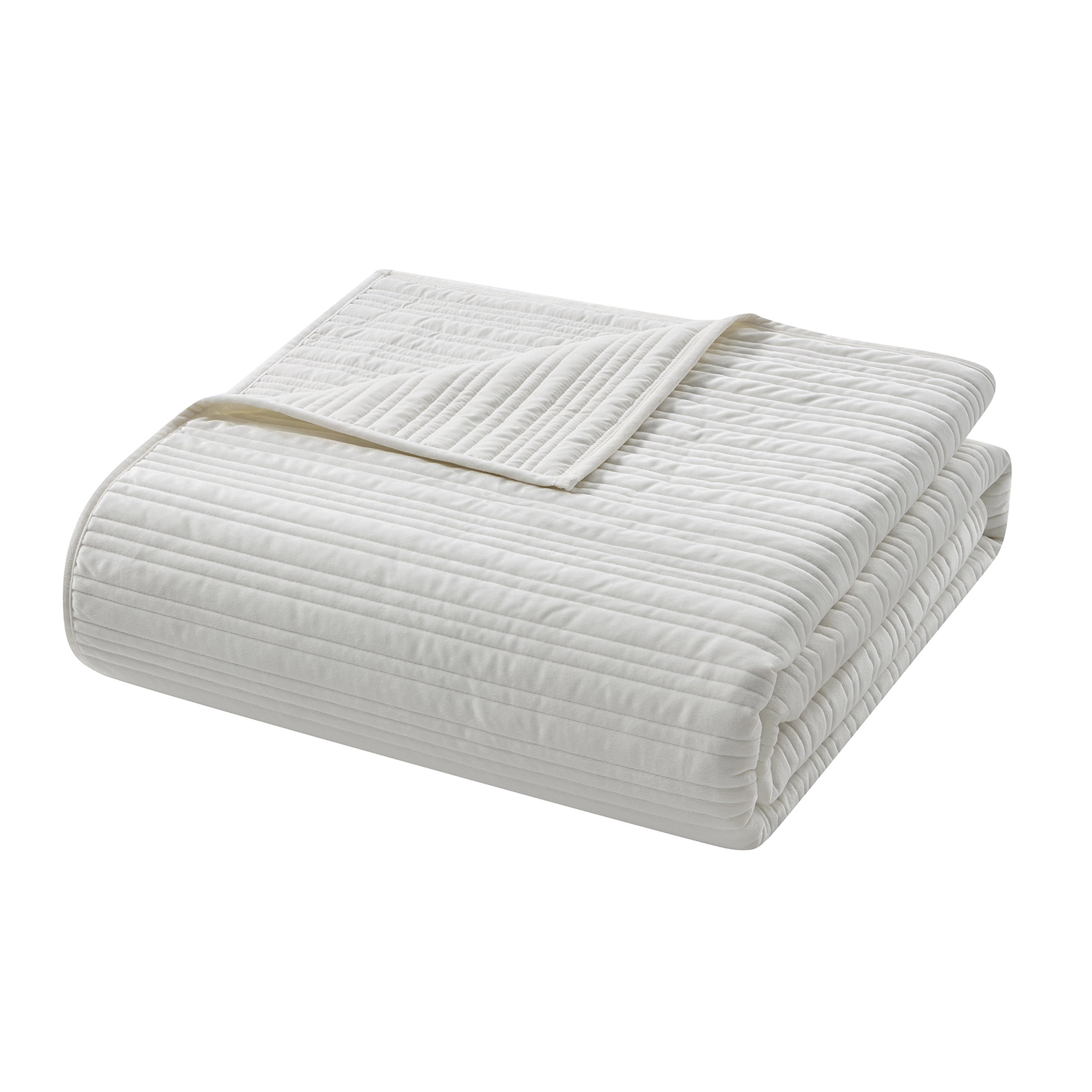 Mainstays Soft Velvet Quilt, King, Off-White, Soft & Cozy Bedding