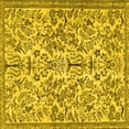 thumbnail image 1 of Ahgly Company Machine Washable Indoor Square Persian Yellow Traditional Area Rugs, 8' Square, 1 of 4