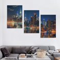 thumbnail image 4 of Shangniulu Canvas Print Wall Art Panoramic Neon Manhattan NYC Architecture Cityscape Photography Realism Rustic Scenic Landscape for Living Room,Office Decorative Paintings, 4 of 4