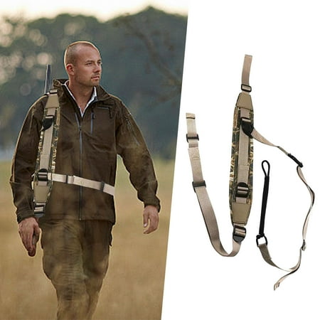 Weloille Camo Sling Strap Adjustable Length 2.3 to 3.9 Feet Heavy Duty Multi-Purpose Shoulder Strap for Outdoor Hunting Camping Hiking Backpack Equipment