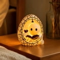 thumbnail image 6 of JHRGJIO Ghost Reading Book LED Night Light, Stained Egg Shaped Cute Halloween Table Lamp with Base, Spooky Glowing Ornament for Home Bedroom Desk Shelf Display, 6 of 6