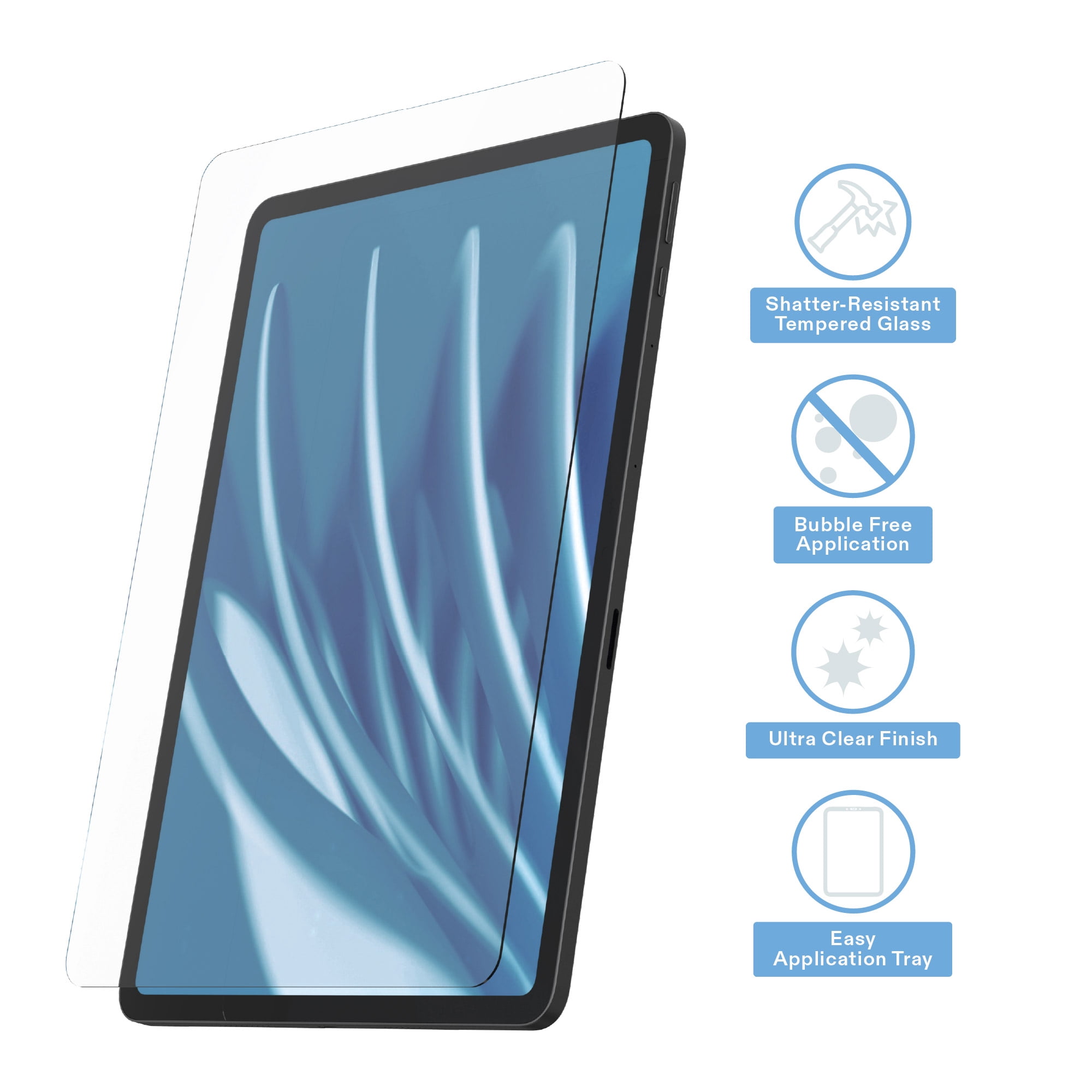 onn Glass Screen Protector with Easy Application Tray for onn 13.2" Tablet (2026 Model)