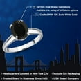 thumbnail image 2 of Gem Stone King 10K White Gold Black Onyx Engagement Ring for Women | 2.00 Cttw | Oval 9X7MM | Gemstone December Birthstone | Size 7, 2 of 6