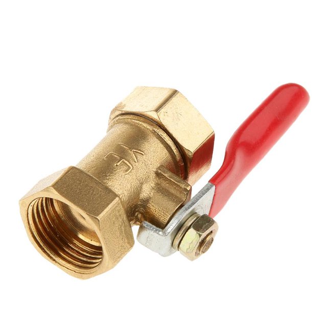 ZheElen Versatile Threaded Brass Ball Valve for Multiple Uses FF 16mm Red 1Set