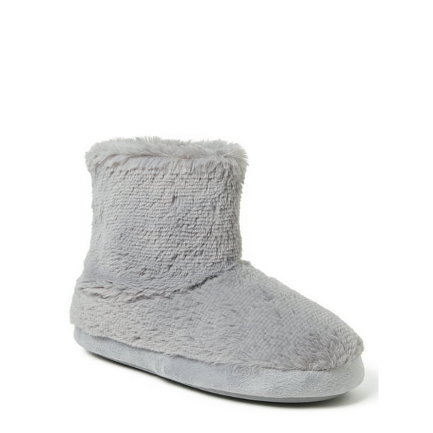 women's dearfoams sierra microsuede bootie slippers