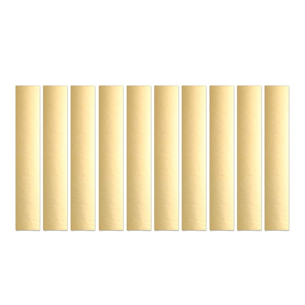 Etiqueta engomada de la pared de espejo de oro Decoración transparente Superficie suave Efecto reflectante Alta viscosidad Autoadhesivo para baño 10 piezas Noticed HA028369-00