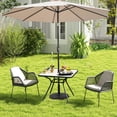 thumbnail image 4 of Costway Outdoor Dining Table 32'' x 32'' Patio Bistro Table with Umbrella Hole for 4 Persons, 4 of 10