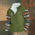 thumbnail image 2 of Nfhtoj Men's Western Sweatshirts Aztec Cowboy Vintage Graphic Sweatshirts Casual Long Sleeve Zip Up Pullover Sweater Western Sweatshirts for Men, 2 of 3