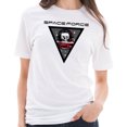 thumbnail image 3 of Plus Size Space Force Skull Designed Unisex Short Sleeve Cotton Jersey T-Shirt - White 3XL, 3 of 4