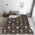 thumbnail image 5 of Pofeuu Skulls And Red Eyeballs Print Ultra-Soft Micro Fleece Blanket,for Bed Or Sofa,All Season Throw Blankets Flannel Blanket-50"x40", 5 of 7
