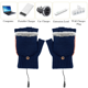 thumbnail image 4 of Guantes calefactables USB (azul marino), guantes calefactables de punto, manopla lavable con 3 temperaturas ajustables para ordenador, esquí, senderismo, guantes calefactables eléctricos, 4 of 5