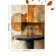 thumbnail image 3 of Qisvanset 12x16 Inch Tan Polygon Abstract Canvas Wall Art, Mid Century Geometric Boho Modern Decor, 3 of 5