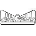 thumbnail image 1 of Cuadro Decorativo de Metal con Diseño ultima cena Extra grande, 1 of 4