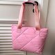 thumbnail image 1 of Bolsos de viaje para mujer, bolso de mano con nube, bolsas de mano con entramado de diamantes de PU de gran capacidad, 1 of 8