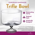 thumbnail image 5 of Barski – European Glass Trifle Bowl on Pedestal – Large 170 oz 9.5” Round Serving Dish for Layered Desserts, Fruit, or Salad, 5 of 8