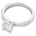 thumbnail image 3 of Sterling Silver Full Side Stones Twisted Vine Simulated 1.0 CT Diamond Engagement Ring Promise Bridal Ring (6.5), 3 of 6