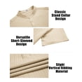 thumbnail image 2 of COOFANDY Men Casual Henley Tee Shirt Short Sleeve Band Collar Summer Beach Textured T-Shirt, 2 of 6