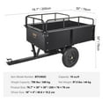 BENTISM Dump Trailer Tow Behind Dump Cart, 750 lbs 15 Cu. Ft, Steel